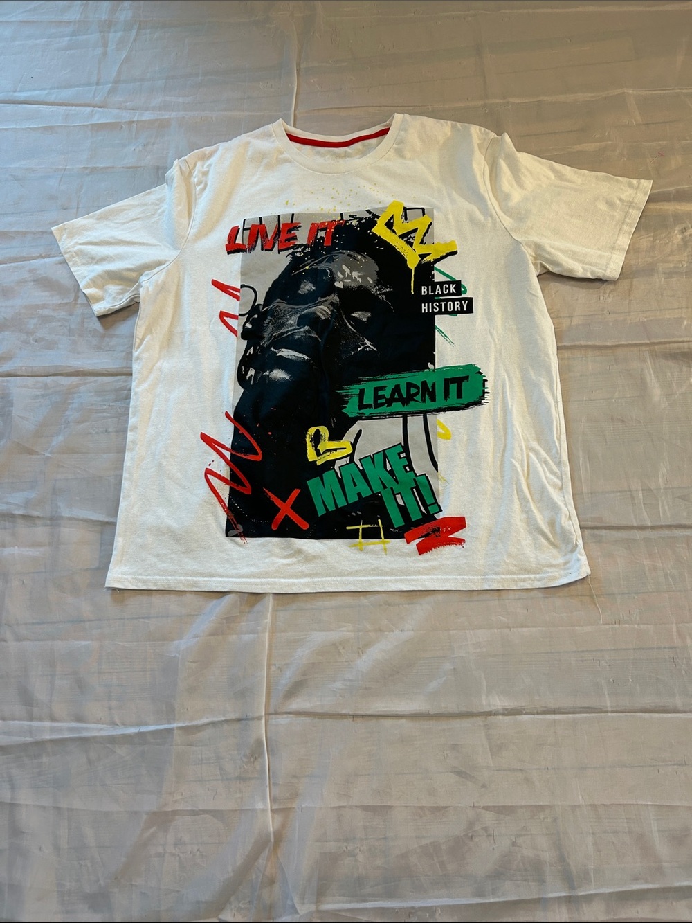White 'Learn It Make It' Graphic Tee - Short Sleeve Casual
